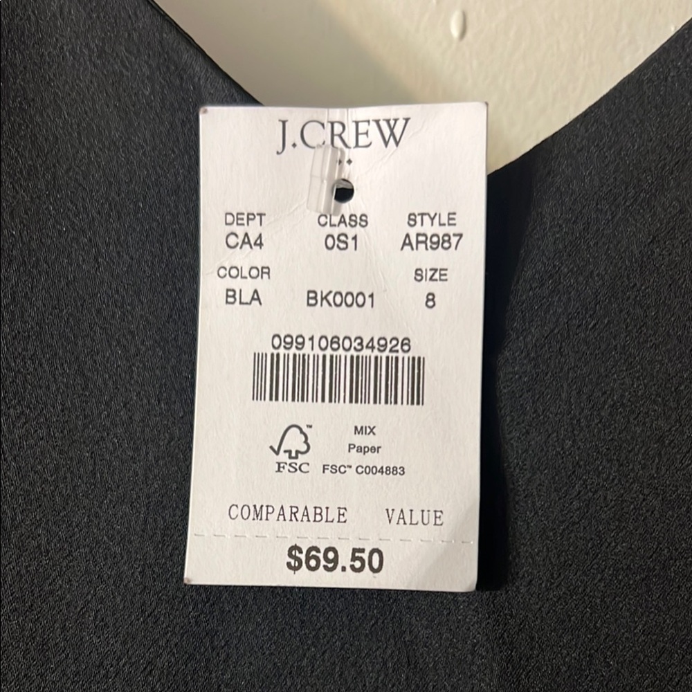 J. Crew Classic Black Dress